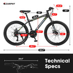26" Adult Mountain Bike - 21-Speed, Dual Suspension & Disc Brakes