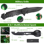 47Pcs Emergency Survival Kit Survival EDC Gear Equipment Tool First Aid Supplies Kit Tools with Pouch for Hiking Hunting Disaster Camping Adventure