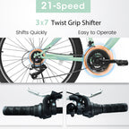 26" TrailLite Adult Mountain Bike | 21-Speed Front Suspension (Green)