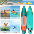 11 Feet Inflatable Stand Up Paddle Board with Kayak Seat for Adults-L