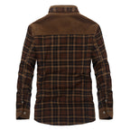 Winter Jacket Men Thicken Warm Fleece Jackets Coats Pure Cotton Plaid Jacket Military Clothes