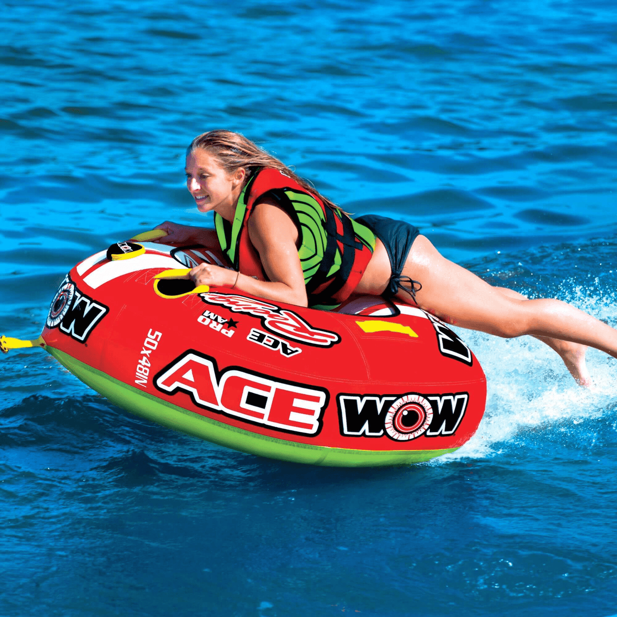 WOW Watersports Ace Racing Boat Tube 1 Person Inflatable Towable Tube