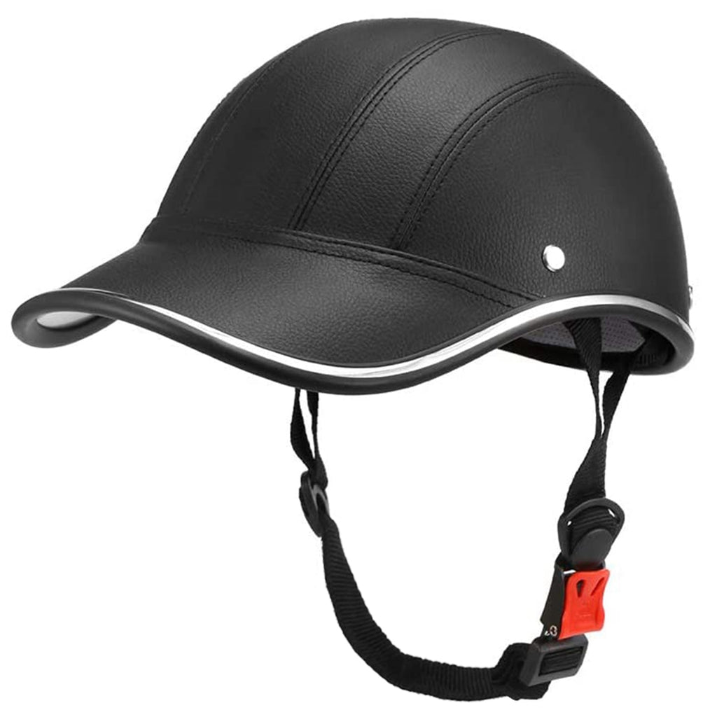 Safety Bicycle Helmet Adjustable Windproof Bike Helmet Sunshade Baseball Cap Anti-UV Cycling Motorcycle Hat Leather Helmet