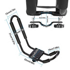 Title: 1 Pair Universal J-Bar Kayak Carrier 220LBS Load Heavy Duty Canoe Car Top Mount Carrier Roof Rack w/ 2Pcs Tie Down Straps