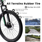 24" TrailX Adult Mountain Bike | 21-Speed Full Suspension (Gray)
