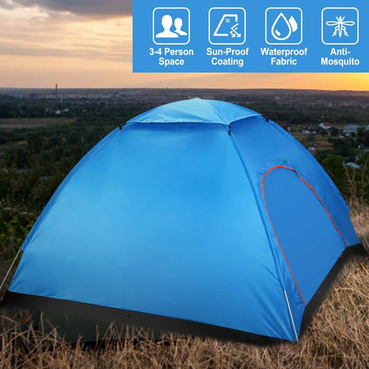 4 Persons Camping Waterproof Tent