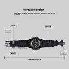 Military Survival  Men Watch With Compass/whistle /scraper/Waterproof 30M Outdoor Men Sports G Style -Shock Watch Relogio Masculino