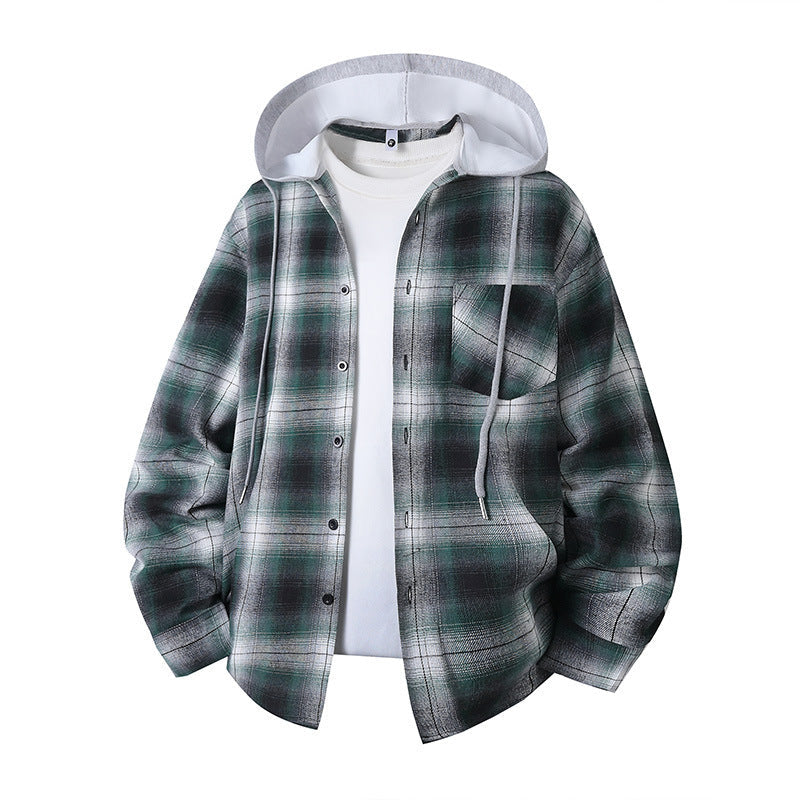 Unisex Plaid Long-Sleeve Shirt, Relaxed Fit