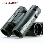 Military HD Compact Binoculars 8x32 Optics Telescope Zoom Powerful Vision Objective Lens Army Green for Hunting Sport USCAMEL