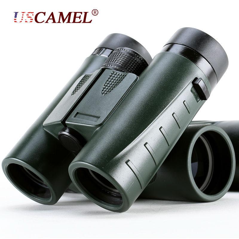 Military HD Compact Binoculars 8x32 Optics Telescope Zoom Powerful Vision Objective Lens Army Green for Hunting Sport USCAMEL
