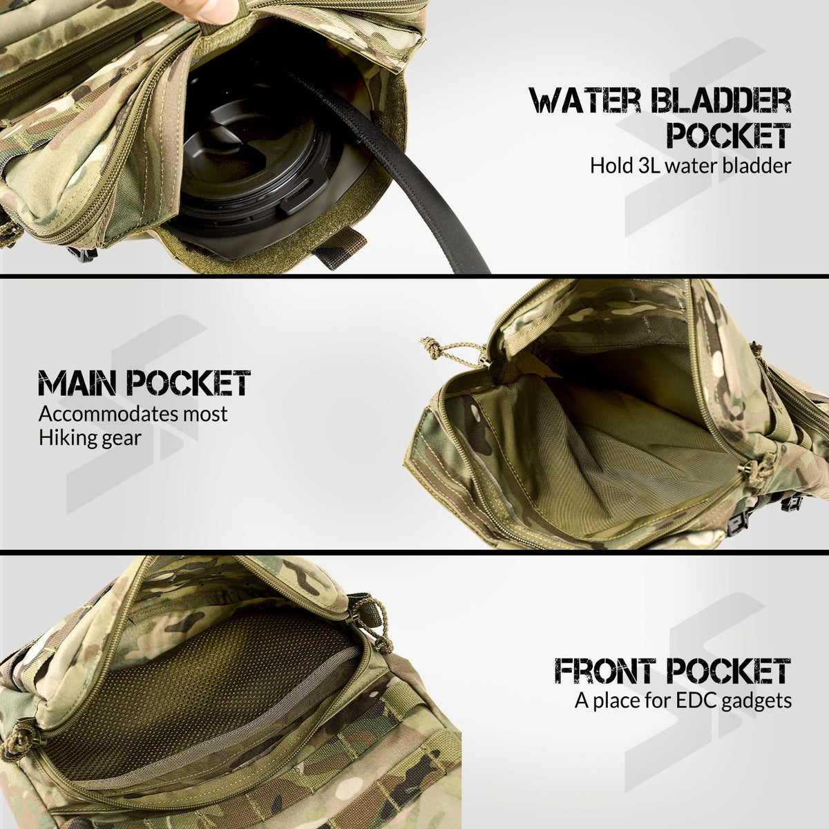 VOTAGOO® Tactical Molle Hydration Pack 3L