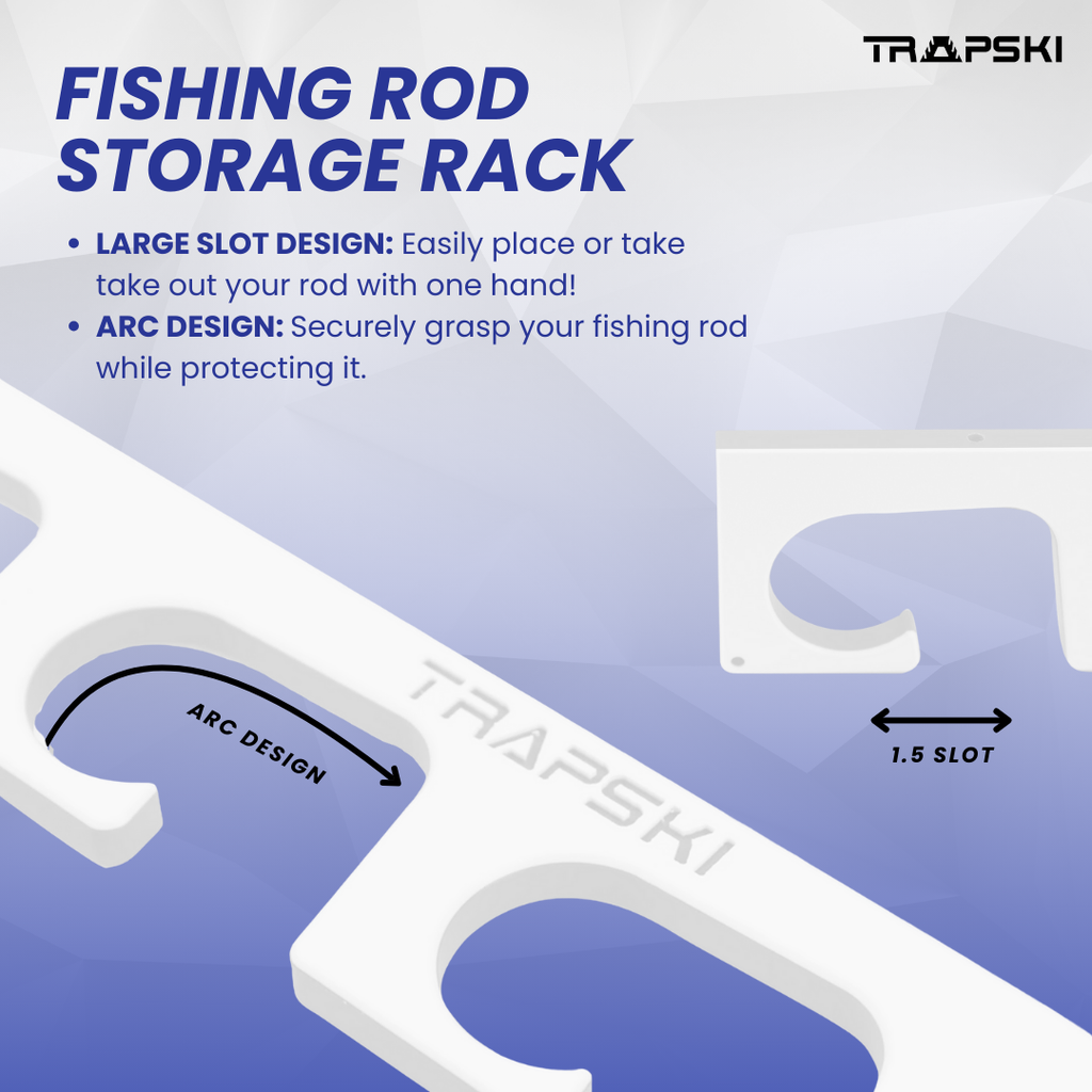 Made in the USA Fishing Rod Rack | Wall or Ceiling Mounted