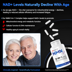 I Love Health NMN 5-In-1 Complex Plus+ for Women & Men W/ NAC, Alpha Lipoic Acid, NMN, Coenzyme Q10, Resveratrol | 60 Capsules | Supports Energy,Anti-Aging, Antioxidant & Cellular Health