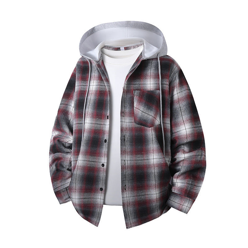 Unisex Plaid Long-Sleeve Shirt, Relaxed Fit
