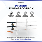 Made in the USA Fishing Rod Rack | Wall or Ceiling Mounted