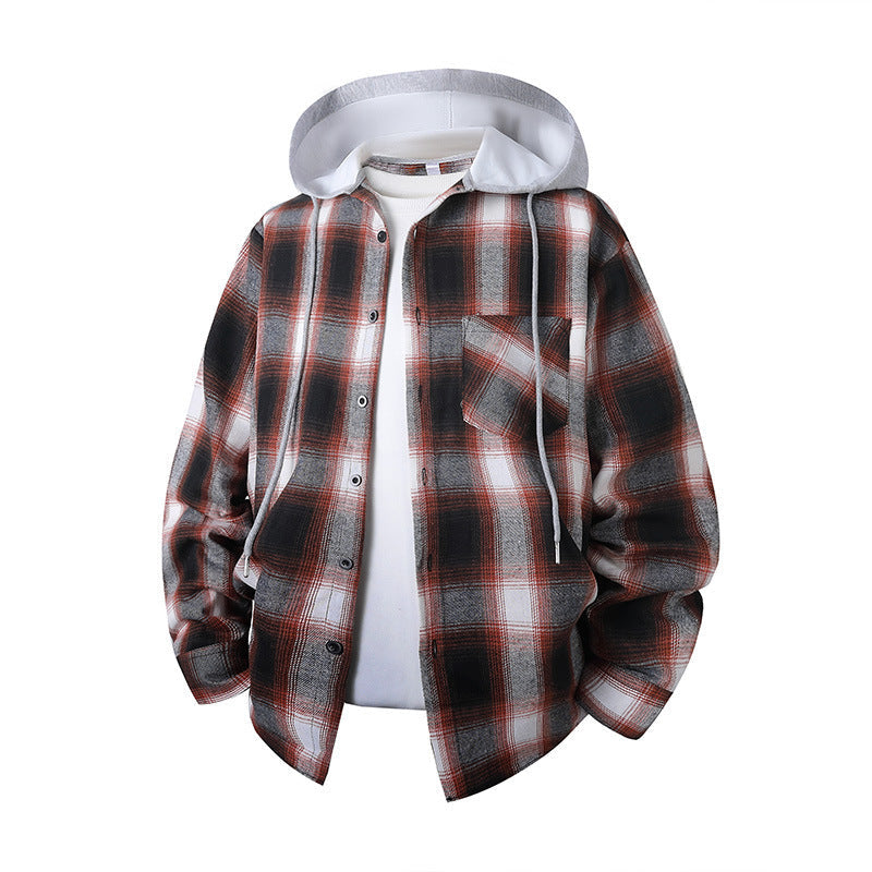 Unisex Plaid Long-Sleeve Shirt, Relaxed Fit