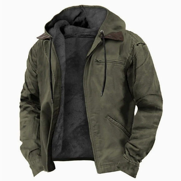 Men’s Fleece-Lined Zip-Pocket Jacket, Relaxed Fit