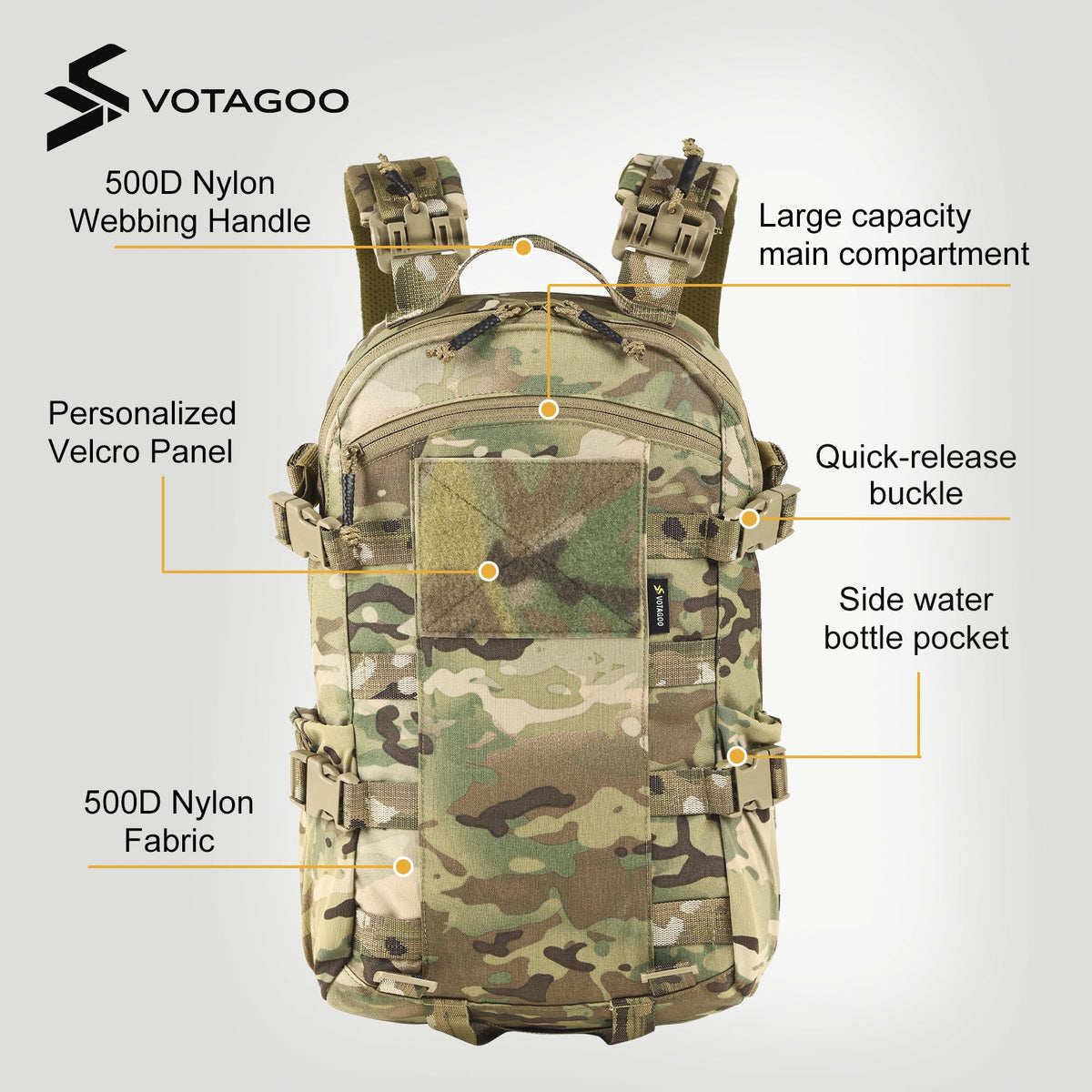 VOTAGOO® Tactical 20L Backpack