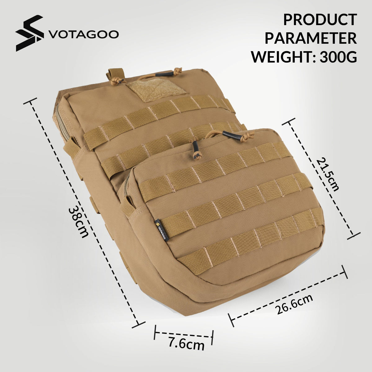 VOTAGOO® Tactical Molle Hydration Pack 3L