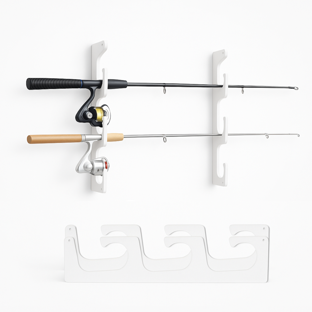Made in the USA Fishing Rod Rack | Wall or Ceiling Mounted