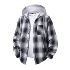 Unisex Plaid Long-Sleeve Shirt, Relaxed Fit