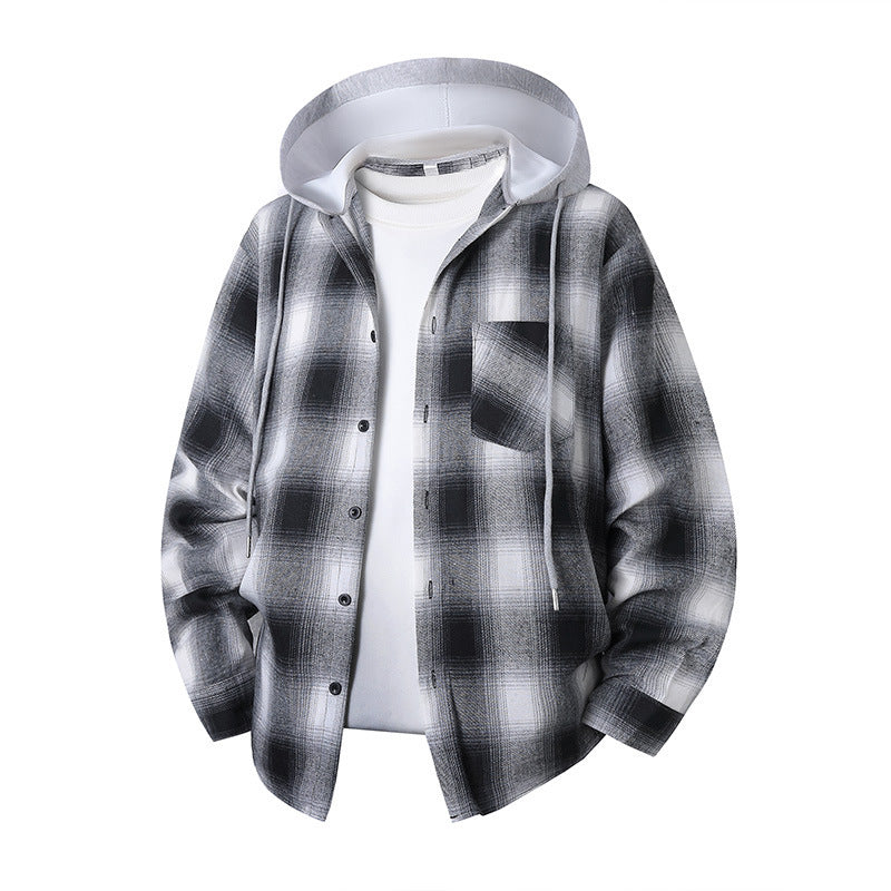Unisex Plaid Long-Sleeve Shirt, Relaxed Fit