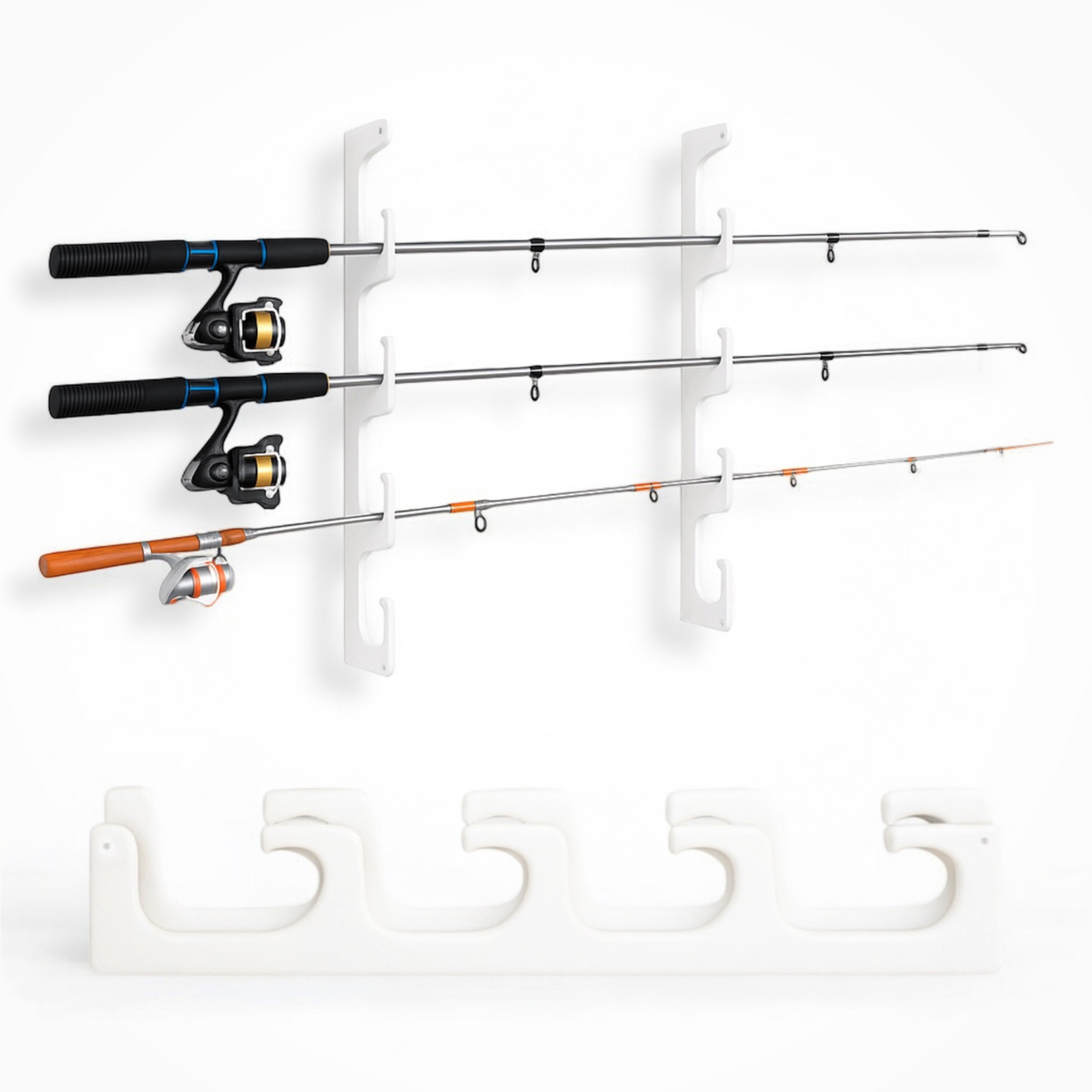 Made in the USA Fishing Rod Rack | Wall or Ceiling Mounted