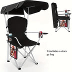 Portable Camping Chair with Canopy Folding Outdoor Chair Beach Fishing