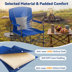 Folding Camping Chair with Side Table and Cup Holder