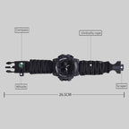 Military Survival  Men Watch With Compass/whistle /scraper/Waterproof 30M Outdoor Men Sports G Style -Shock Watch Relogio Masculino