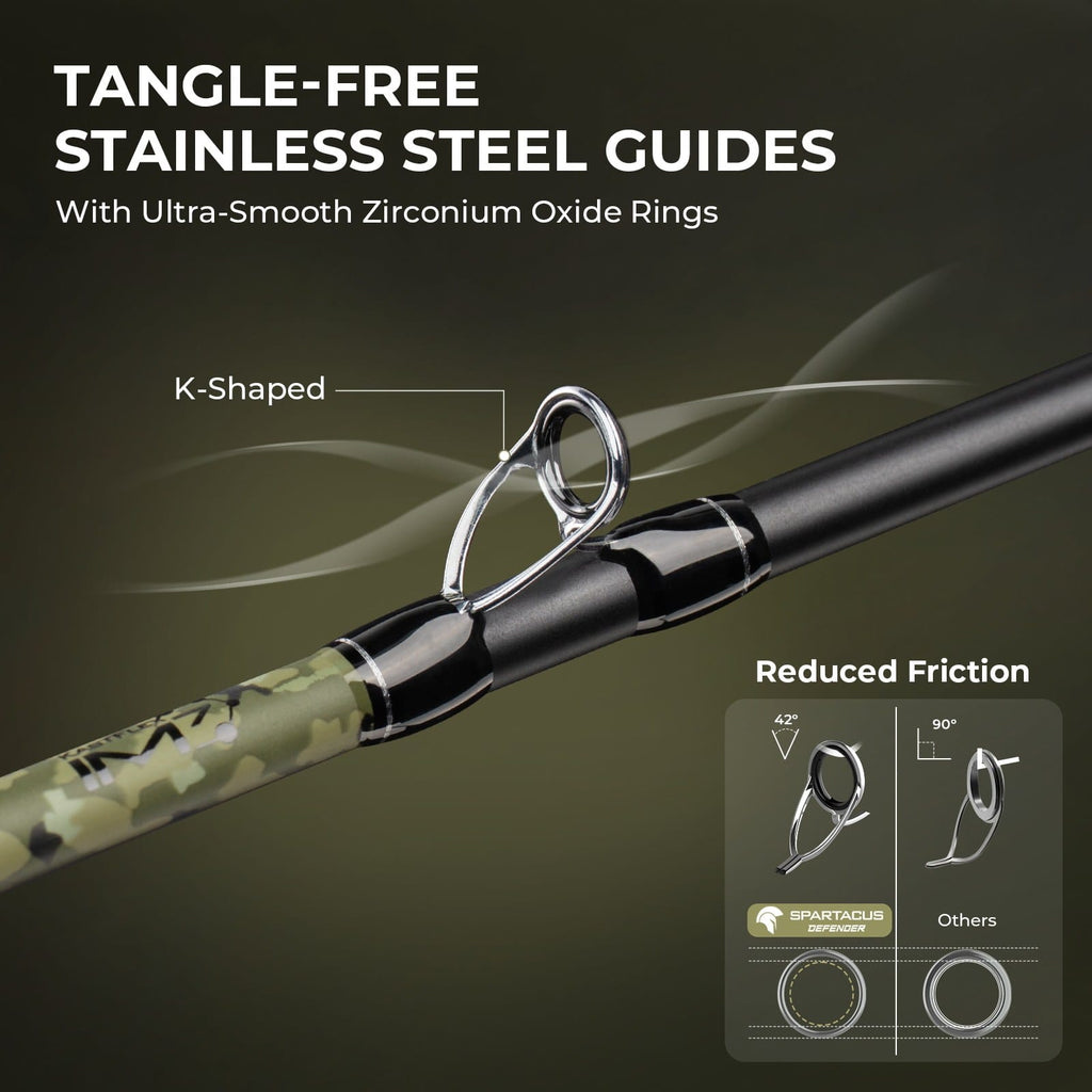 KastKing Spartacus Defender Twin-Tip Baitcaster Rod and Reel Combo