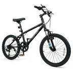 Kids Mountain Bike 20 24 Inch Child Bicycle for Boys Girls Aged 8+ Years Old Black