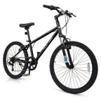 Kids Mountain Bike 20 24 Inch Child Bicycle for Boys Girls Aged 8+ Years Old Black