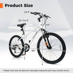Kids Mountain Bike 20 24 Inch Child Bicycle for Boys Girls Aged 8+ Years Old White