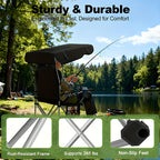 Portable Camping Chair with Canopy Folding Outdoor Chair Beach Fishing