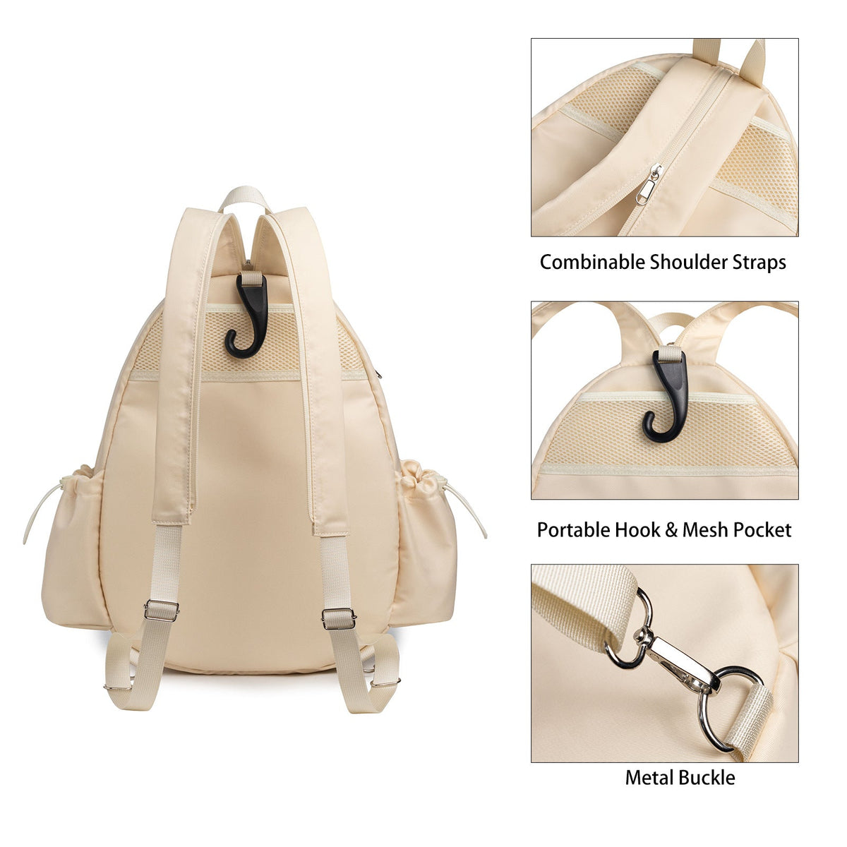 Crossbody lightweight multifunctional unisex waterproof tennis racket bag, tennis badminton backpack purse,