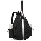 Crossbody lightweight multifunctional unisex waterproof tennis racket bag, tennis badminton backpack purse,