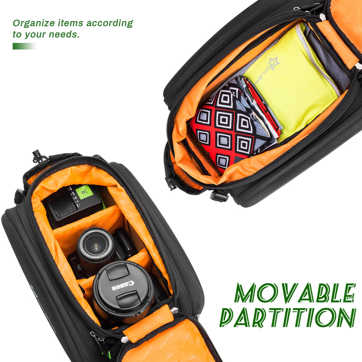 ROCKBROS Bike Rear Rack Bag Waterproof Multifunctional Bike Trunk Bag