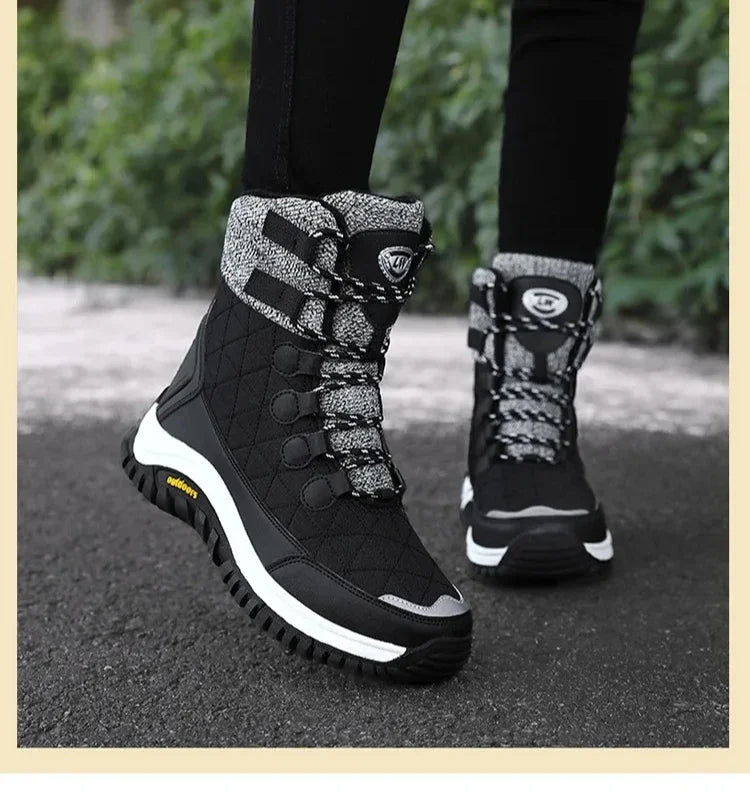 Women's Fur-Lined Ankle Snow Boots for Hiking