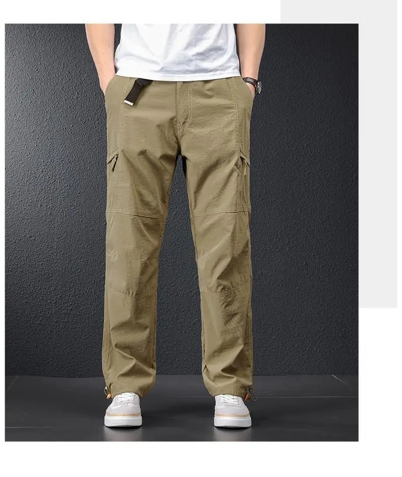 Men’s 2026 Ice Silk Quick Dry Hiking & Travel Pants – Lightweight Outdoor Casual Summer Wear