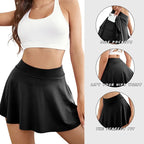 Pocket Quick Dry Sports Skirt Gym Dancing Tennis Skirts for Women Workout Cycling Fitness Shorts High Waist Running Skort