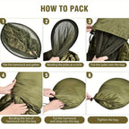 2-In-1 Camping Hammock With Mosquito Net 1.6lbs Ultralight Parachute Nylon Hanging Bed For Outdoor Survival Travel Backyard
