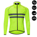 WOSAWE Men Cycling Windbreaker MTB Bicycle Long Sleeve Coat Water Resistant Outdoor Sport Jersey Bike Jacket Cycling Clothing