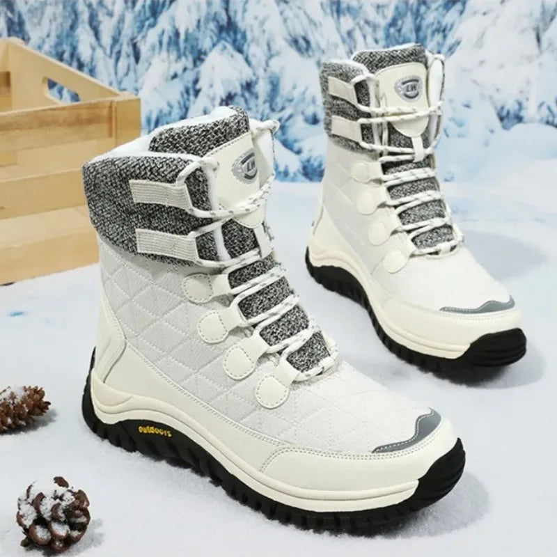 Women's Fur-Lined Ankle Snow Boots for Hiking