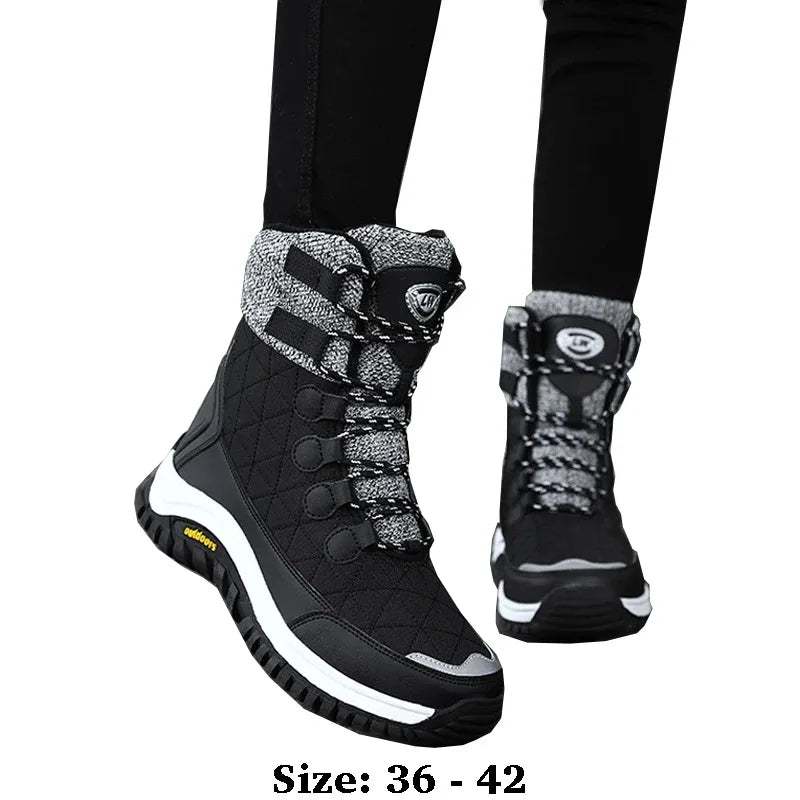 Women's Fur-Lined Ankle Snow Boots for Hiking