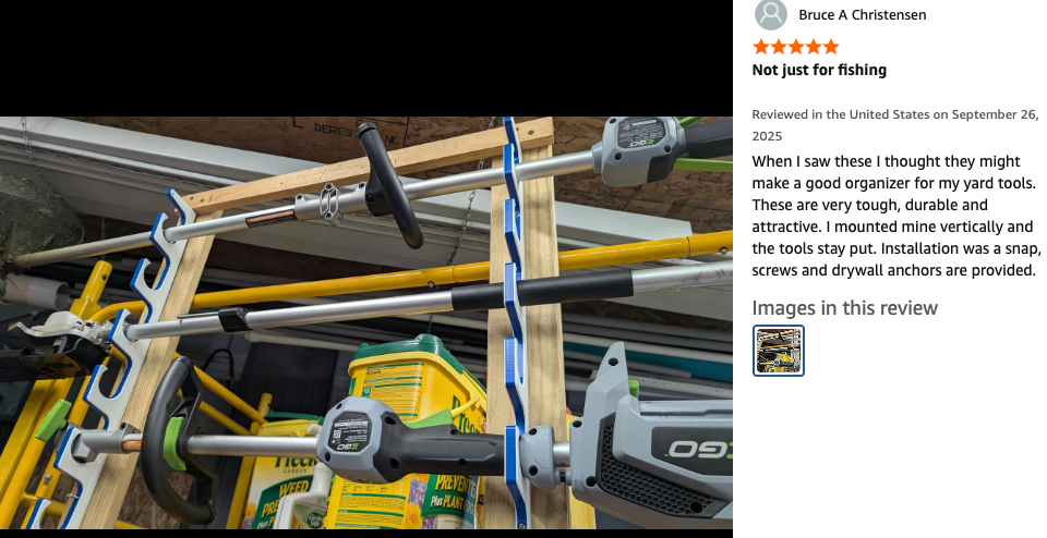 Made in the USA Fishing Rod Rack | Wall or Ceiling Mounted