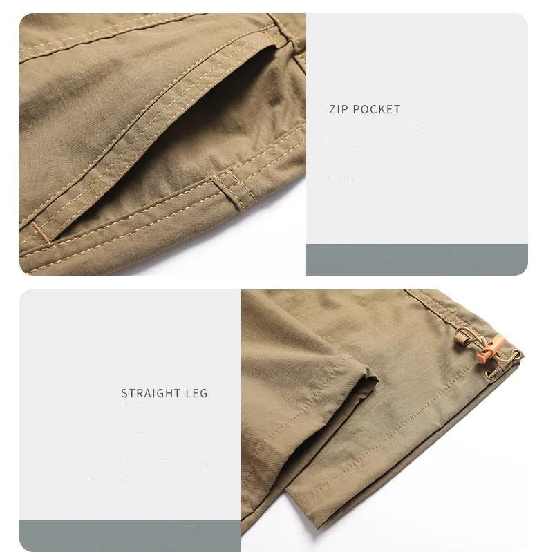 Men’s 2026 Ice Silk Quick Dry Hiking & Travel Pants – Lightweight Outdoor Casual Summer Wear
