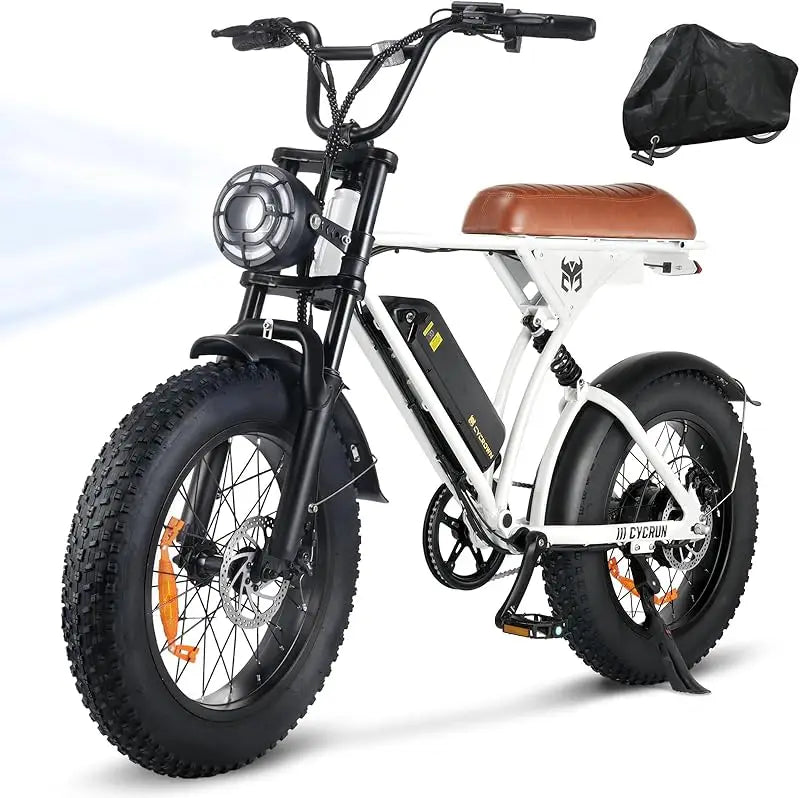 Adult Electric Bike 750W Motor 374.4Wh Battery 20" Fat Tires 55 Mile Range