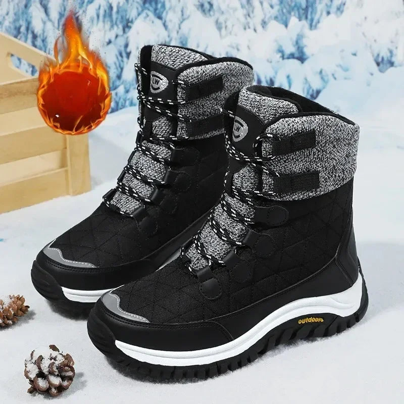 Women's Fur-Lined Ankle Snow Boots for Hiking