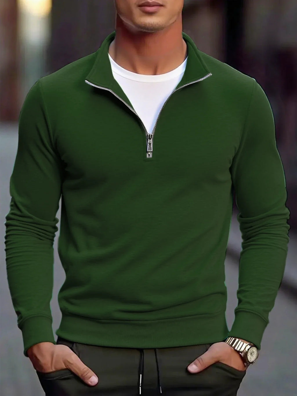 Men's Warm Sweatshirts Breathable Casual Sports Hiking Turtleneck Pullover Tops Men's Outdoor Mock Neck Tops Streetwear